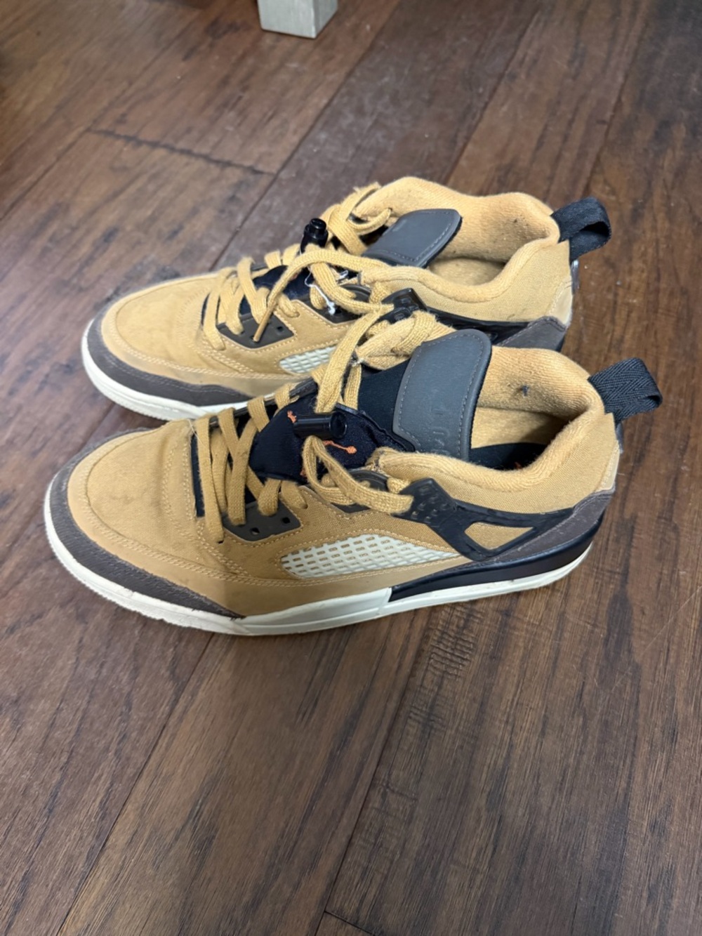 Jordan Men's Low-Top Athletic Sneakers in Tan and Black